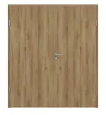 Frontansicht von HÖRMANN Doppelflügeltür Natureiche Duradecor ProLine mit Zarge