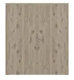 Frontansicht von HÖRMANN Doppelflügeltür Nordeiche Duradecor ProLine mit Zarge