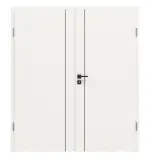 Frontansicht von Linea Black 11 Weißlack RAL 9016 Doppelflügeltür inkl. Zarge - Deine Tür