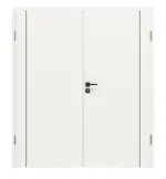 Frontansicht von Linea Black 12 Weißlack RAL 9016 Doppelflügeltür inkl. Zarge - Deine Tür