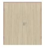 Frontansicht von Doppelflügeltür Basic Eiche Bernstein 4.15 mit Zarge