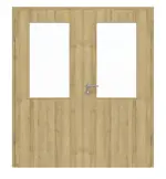 Frontansicht von Doppelflügeltür Basic 4.16 Dekor Riviera Eiche inkl. Zarge - Interio