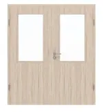 Frontansicht von Doppelflügeltür Basic 4.16 Dekor Sonoma Eiche inkl. Zarge - Interio