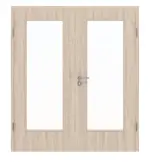 Frontansicht von Doppelflügeltür Basic 4.17 Dekor Sonoma Eiche inkl. Zarge - Interio