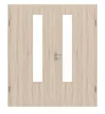 Frontansicht von Doppelflügeltür Basic 4.18 Dekor Sonoma Eiche inkl. Zarge - Interio