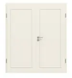 Frontansicht von Blankenese 1F Klassik Weiß RAL 9010 Doppelflügeltür inkl. Zarge - Jeld-Wen