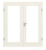 Frontansicht von Klassik Weiß RAL 9010 Westalack Bretagne 3001-LA Doppelflügeltür - Westag