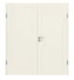 Frontansicht von Klassik Weiß RAL 9010 Westalack Bretagne 3001 Doppelflügeltür - Westag