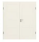 Frontansicht von Klassik Weiß RAL 9010 Westalack Bretagne 3004 Doppelflügeltür - Westag