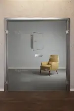 Ansicht von Cafe 2 Mattierung Doppelflügeltür mit Motiv matt - Erkelenz