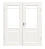 Frontansicht von Carolina 1 LA Lugano ClassicLine Weißlack Doppelflügeltür inkl. Zarge - Hörmann