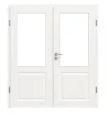 Frontansicht von Carolina 1 LA ClassicLine Weißlack Doppelflügeltür inkl. Zarge - Hörmann