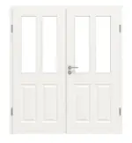 Frontansicht von Carolina 2 LA 1 ClassicLine Weißlack Doppelflügeltür inkl. Zarge - Hörmann