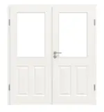 Frontansicht von Carolina 2 LA 2 ClassicLine Weißlack Doppelflügeltür inkl. Zarge - Hörmann