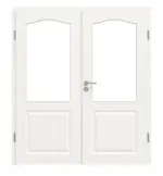 Frontansicht von Carolina 4 LA ClassicLine Weißlack Doppelflügeltür inkl. Zarge - Hörmann