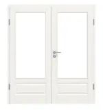 Frontansicht von Carolina 5 LA 3 ClassicLine Weißlack Doppelflügeltür inkl. Zarge - Hörmann