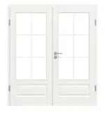 Frontansicht von Carolina 5 LA 3 Sprosse 2/3 ClassicLine Weißlack Doppelflügeltür inkl. Zarge - Hörmann