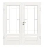 Frontansicht von Carolina 5 LA Lugano ClassicLine Weißlack Doppelflügeltür inkl. Zarge - Hörmann