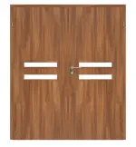 Frontansicht von CLASSEN Doppelflügeltür Century M2 Akazie ST Primo mit Lichtausschnitt inkl. Zarge