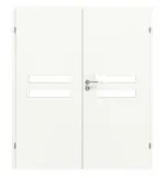 Frontansicht von CLASSEN Doppelflügeltür Century M2 Weiß Primo mit Lichtausschnitt inkl. Zarge