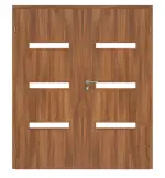 Frontansicht von CLASSEN Doppelflügeltür Century M3 Akazie ST Primo mit Lichtausschnitt inkl. Zarge