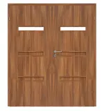 Frontansicht von CLASSEN Doppelflügeltür Century M4 Akazie ST Primo mit Lichtausschnitt inkl. Zarge