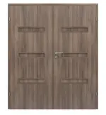 Frontansicht von CLASSEN Doppelflügeltür Century M5 Esche Graphit Iridium inkl. Zarge 