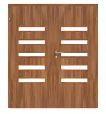 Frontansicht von CLASSEN Doppelflügeltür Century M6 Akazie ST Primo mit Lichtausschnitt inkl. Zarge