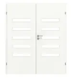 Frontansicht von CLASSEN Doppelflügeltür Century M6 Weiß Primo mit Lichtausschnitt inkl. Zarge