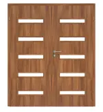 Frontansicht von CLASSEN Doppelflügeltür Century M7 Akazie ST Primo mit Lichtausschnitt inkl. Zarge