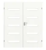 Frontansicht von CLASSEN Doppelflügeltür Century M7 Weiß Primo mit Lichtausschnitt inkl. Zarge