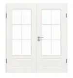 Frontansicht von Classic 3.17 Lackweiß Doppelflügeltür inkl. Zarge - Classen