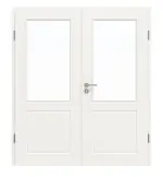 Frontansicht von Classic 3.18 Lackweiß Doppelflügeltür inkl. Zarge - Classen