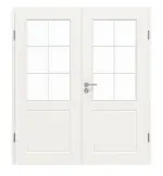 Frontansicht von Classic 3.19 Lackweiß Doppelflügeltür inkl. Zarge - Classen
