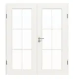 Frontansicht von Classic 3.20 Lackweiß Doppelflügeltür inkl. Zarge - Classen