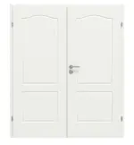 Frontansicht von CLASSEN Doppelflügeltür Classic RAL 9003 Weißlack inkl. Zarge PL-Norm