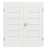 Frontansicht von Clif 5.1 Weiß matt Doppelflügeltür inkl. Zarge - Classen