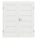 Frontansicht von Clif 5.3 Weiß matt Doppelflügeltür inkl. Zarge - Classen