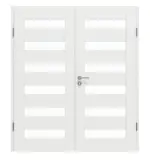 Frontansicht von Clif 5.4 Weiß matt Doppelflügeltür inkl. Zarge - Classen