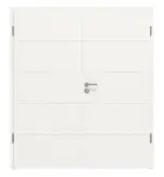 Frontansicht von Cofi 03 Weißlack RAL 9016 Doppelflügeltür inkl. Zarge - Deine Tür