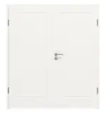 Frontansicht von Cofi 10 Weißlack RAL 9016 Premium Doppelflügeltür inkl. Zarge