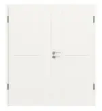 Frontansicht von Cofi 19 Weißlack RAL 9016 Doppelflügeltür inkl. Zarge - Deine Tür