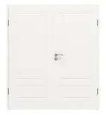 Frontansicht von Cofi 21 Weißlack RAL 9016 Premium Doppelflügeltür inkl. Zarge