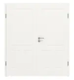 Frontansicht von Cofi 30 Weißlack RAL 9016 Premium Doppelflügeltür inkl. Zarge
