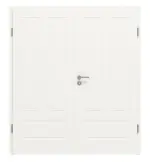 Frontansicht von Cofi 32 Weißlack RAL 9016 Premium Doppelflügeltür inkl. Zarge