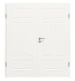 Frontansicht von Cofi 41 Weißlack RAL 9016 Premium Doppelflügeltür inkl. Zarge