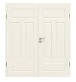 Frontansicht von GARANT Doppelflügeltür Como CK1 Weißlack mit Zarge