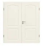 Frontansicht von GARANT Doppelflügeltür Como CK2 Weißlack mit Zarge
