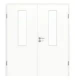 Frontansicht von Doppelflügeltür LA 4 Ultramatt Weiß ProLine inkl. Zarge - Hörmann