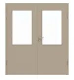 Frontansicht von Doppelflügeltür LA 7 Ultramatt Taupe ProLine inkl. Zarge - Hörmann